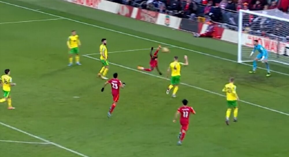 Sadio Mane gol lutego Premier League Liverpool Norwich City
