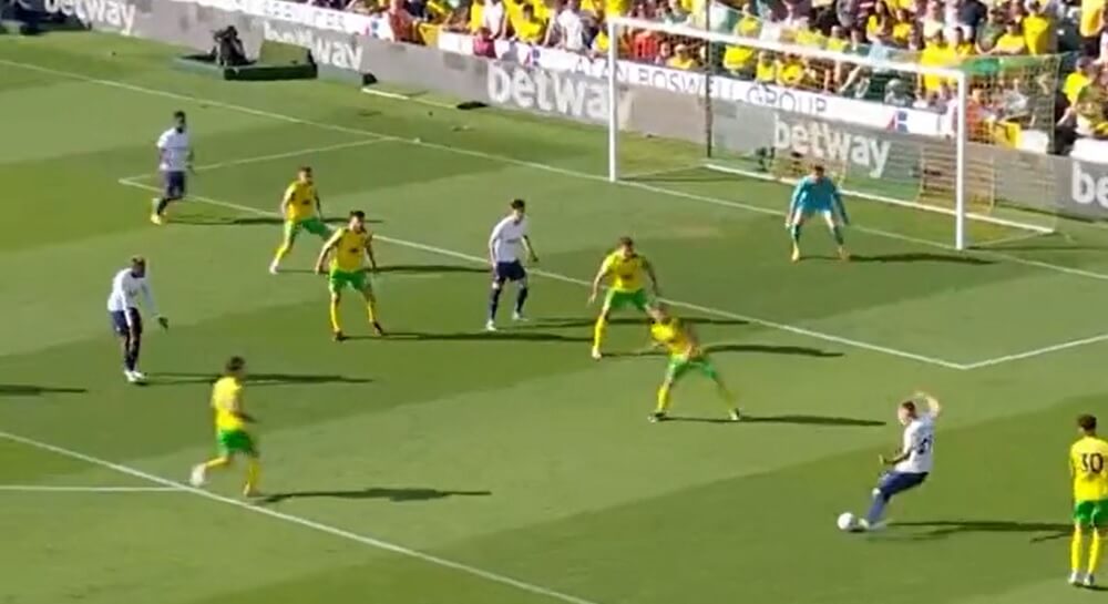 Kulusevski Tottenham Hotspur Norwich City gol maja premier league