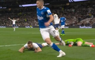 Harry Kane Chris Sutton nurkowanie rzut karny Tottenham Hotspur Everton