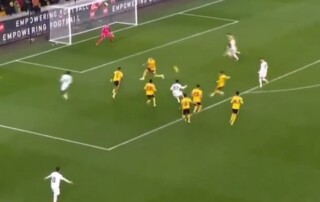 Kobbie Mainoo gol lutego gol miesiaca Premier League 2023-24 Wolverhampton Wanderers Tottenham Hotspur